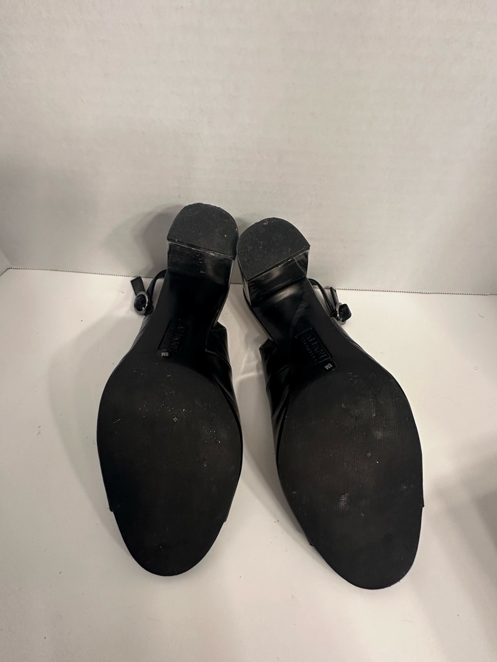 Alfani Black Leather Open-Toe Slingback Heels - Picture 10 of 10